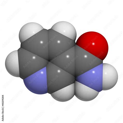 Vitamin B3 Niacin Niacinamide Nicotinic Acid Amide Molecule Stock