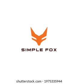 Simple Fox Logo Design Suitable All Stock Vector (Royalty Free ...