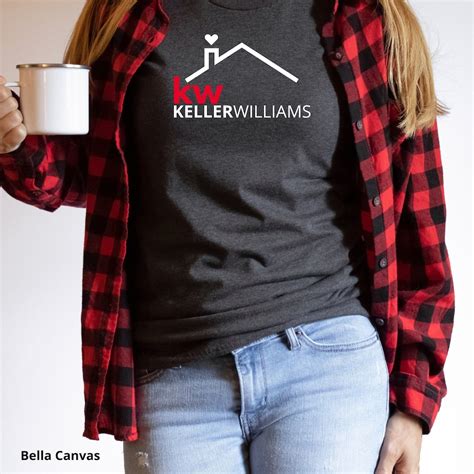 Kw Keller Williams Logo With Roof With Heart Womens T Shirt Kw Logo