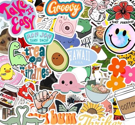 Random Sticker Pack Cheap Stickers Aesthetic Stickers Laptop Etsy