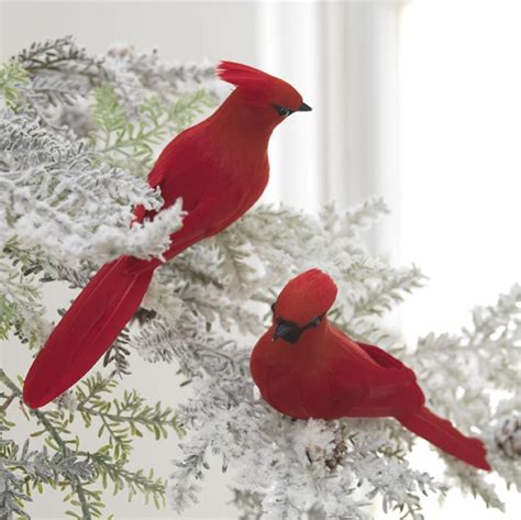 Raz 7 Clip On Realistic Cardinal Christmas Ornament Christmas Ornament Sets Bird Christmas