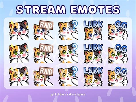 Calico Cat Emotes Twitch JUMBO Pack 20 Calico Cat Twitch Etsy