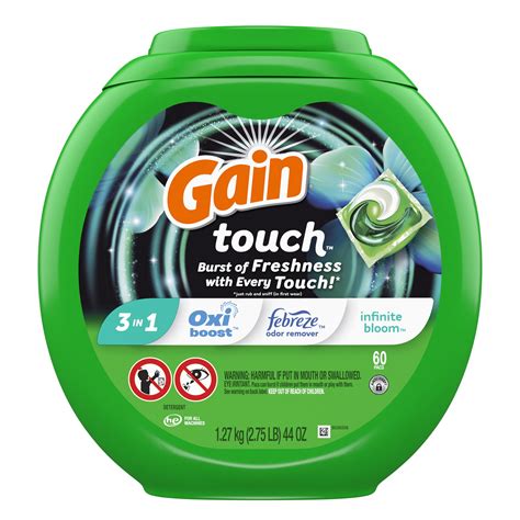 Gain Touch Flings Laundry Detergent Soap Pods Infinite Bloom Ct