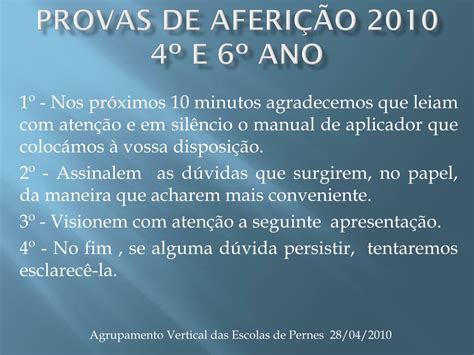 Ppt Provas De Aferi O E Ano Powerpoint Presentation Free