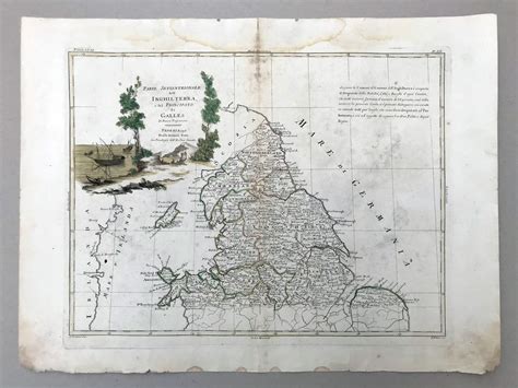 Mapa antiguo siglo XVIII Reino Unido Antonio Zatta La Retrografía