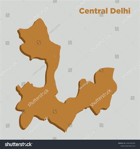 Central Delhi Map Vector Flat Design Stock Vector (Royalty Free ...