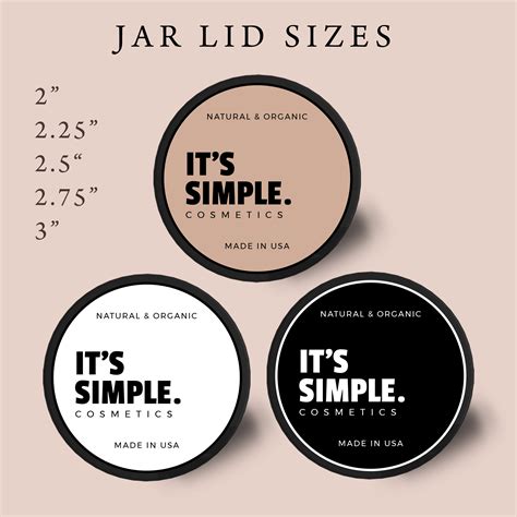 Editable Cosmetic Jar Label Template Printable Beauty Product Etsy