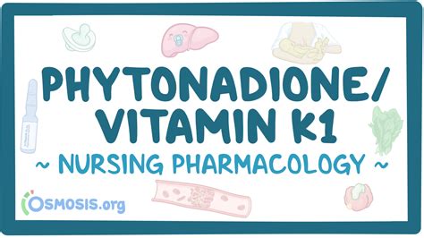 Phytonadione Vitamin K1 Nursing Pharmacology Video Causes