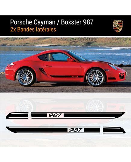 Porsche Cayman Boxster 987 Side Stripes Decals Set