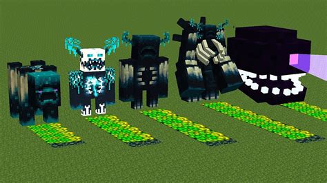 Which Of The All Warden Mobs And Wither Storm Bosses Will Generate More Xp Sculk Youtube