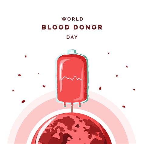 Illustration De La Journée Mondiale Des Donneurs De Sang Vecteur Premium