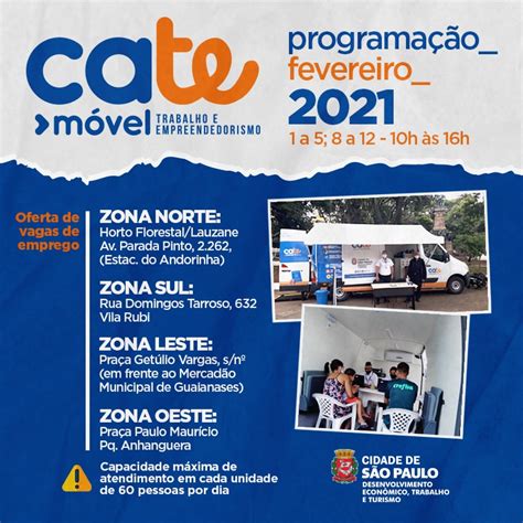 Cate Móvel inicia fevereiro em quatro novos endereços atendimento