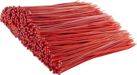 Amazon GTSE 12 Inch Red Zip Ties 1 000 Bulk Pack 50lb Strength