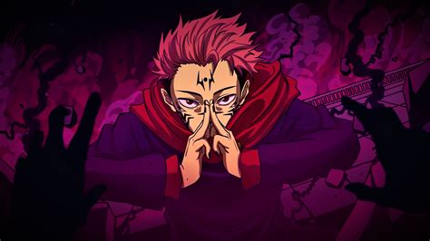 Sukuna Purple Background Hd Jujutsu Kaisen Wallpapers Hd Wallpapers