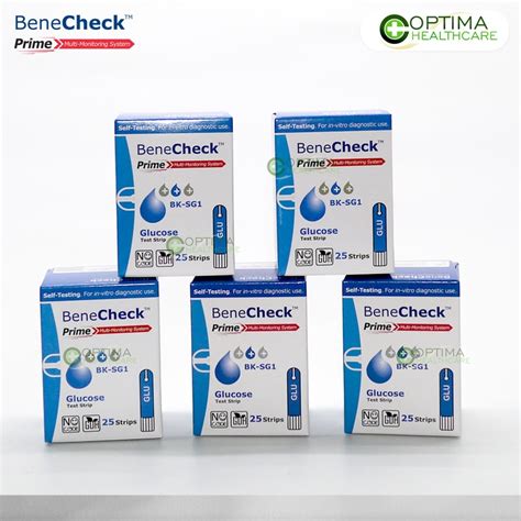 Jual Benecheck Prime Test Strip Gula Darah Glukosa Isi 25 Strip