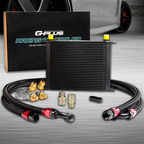 G Plus 30 Row 10an An10 Universal Aluminum Engine Transmis Sion Oil Cooler Kit Oil