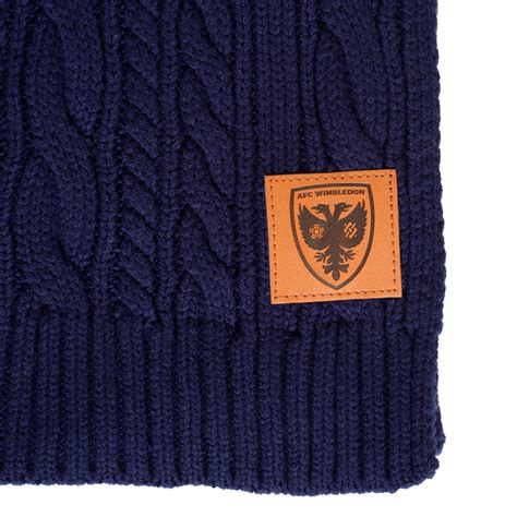 Luxury Cable Knit Scarf Afc Wimbledon Shop