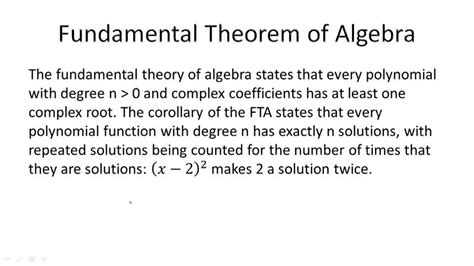 Fundamental Theorem Of Algebra CK 12 Foundation