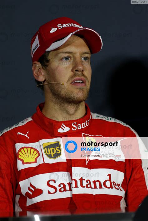 Sebastian Vettel GER Ferrari In The Press Conference At Formula One