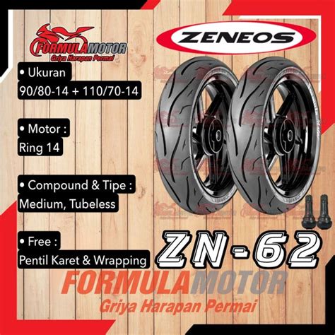 Jual Dan Ban Zeneos Zn Zn Tubeless Sepasang