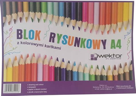 Blok Rysunkowy A4 Z Kolorowymi Kartkami 1 Szt 11036572305 Allegro Pl