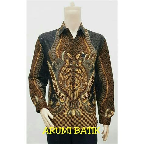 Jual Kemeja Batik Jumbo Lengan Panjang L L Baju Hem Pria Big Size