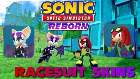 Showcasing Racesuit Knuckles And Rouge In Sonic Speed Simulator Roblox