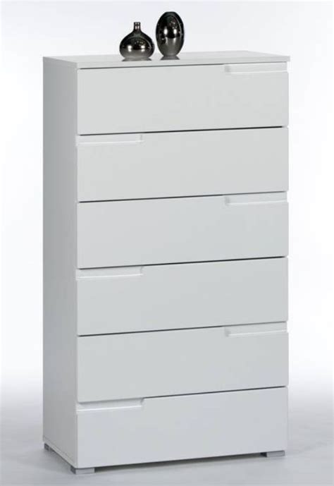 Cellini Tall White Chest Of Drawer Storage Chest S3 Furniture Factor