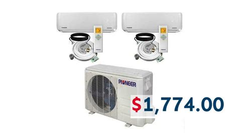 Dual Zone Multi Seer Ductless Mini Split A C Heat Pump