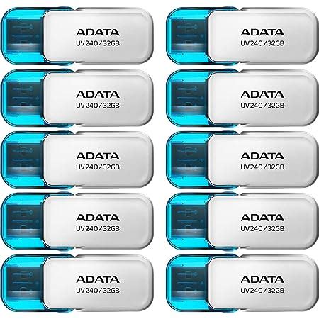 PSA Kit 10 Piezas Memoria USB 32 GB ADATA Modelo AUV240 32G RWH Flash