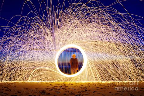 Burning Steel Wool Spinned Photograph by Andrius saz - Pixels