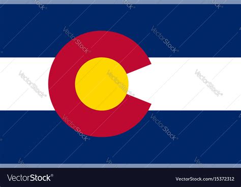 Colorado State Flag Royalty Free Vector Image Vectorstock