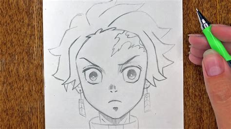 How To Draw Tanjiro Kamado From Demon Slayer Kimetsu No Yaiba Easy Step By Step Anime Drawing