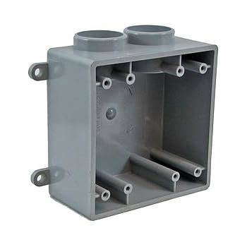 Cantex Weatherproof Electrical Box 2 Gang 2 Inlet PVC 5133392