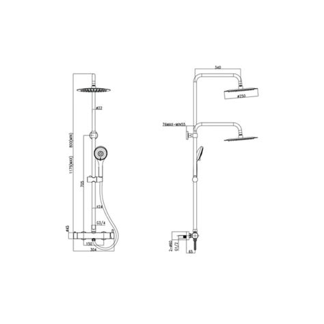 Columna para ducha Stillö Trevi Evo monomando cromo