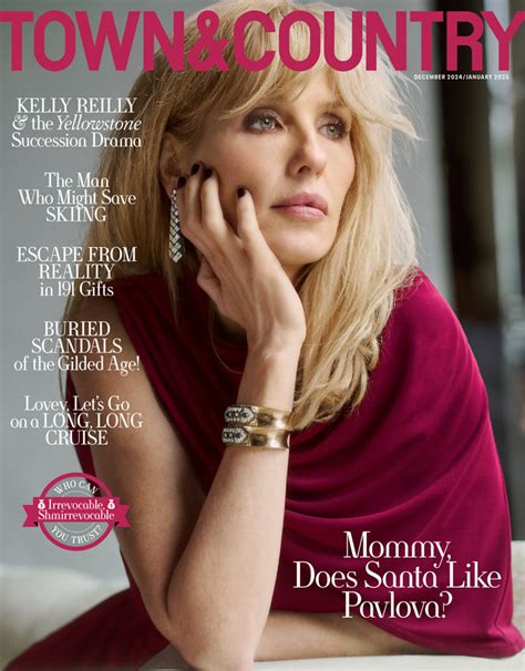 Yellowstone Star Kelly Reilly Covers Town And Countrys December January