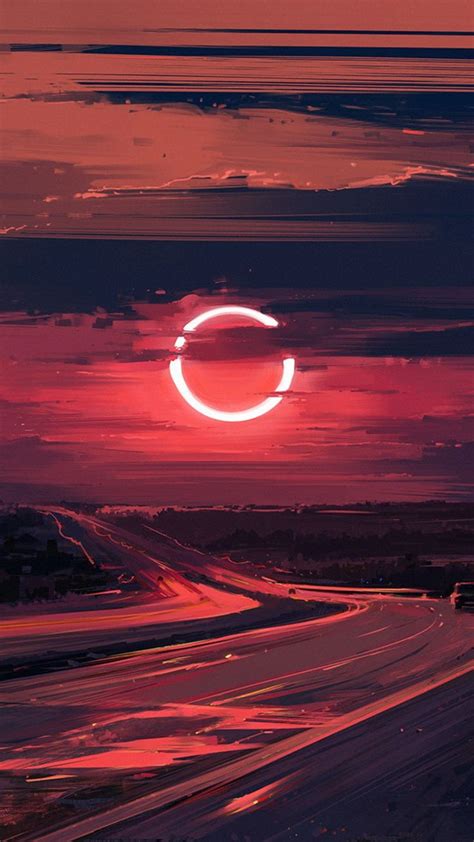 Cloud Eclipse Evening Moon UT Wallpaper - [1080x1920]