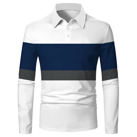 Gubotare Polo Shirts For Men Slim Fit Mens Polo Shirts Long Sleeve Men