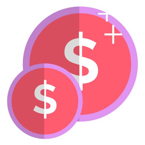 Diseño Png Y Svg De Icono De Monedas Rosa Para Camisetas