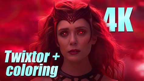 Wanda Maximoff In Wandavision 4k Twixtor Scenepack With Coloring For