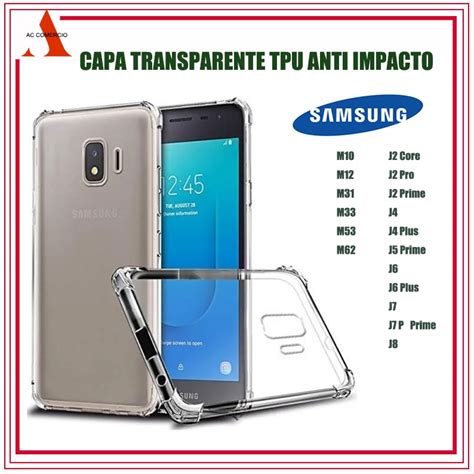 Capa Capinha Tpu Anti Impacto Transparente Para Samsung J J Pro J