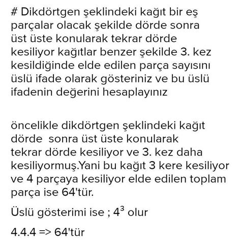 6 Sınıf üslü Ifadeler Acil Lütfen