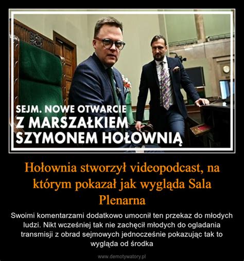 Hołownia stworzył videopodcast na którym pokazał jak wygląda Sala