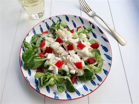 Gerookte Makreel Salade Met Rode Biet Oesters Uien