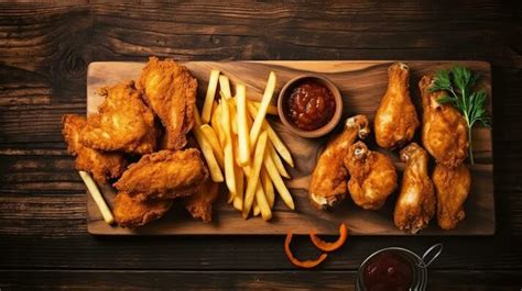 Chicken Wings And Fries Stock Photos, Images and Backgrounds for Free ...