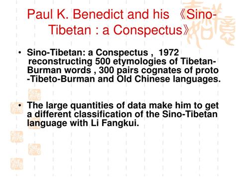 Ppt Data Of Sino Tibetan Language And Origin Of East Asian People