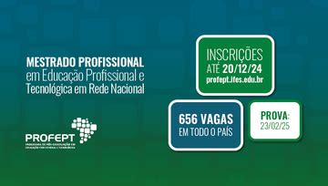 Últimos dias para inscrição no Mestrado ProfEPT do IFMG Instituto