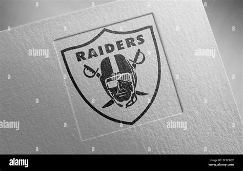 raiders logo paper texture illustration Stock Photo - Alamy