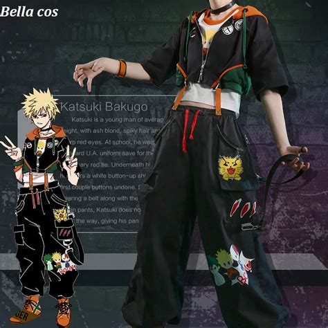 My Hero Academia Bakugou Katsuki Cosplay Costume Halloween Uniform Coat