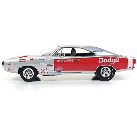 1970 Dick Landy Dodge Charger Rt Drag Car 118 Scale Diecast Model By Auto World Collectable